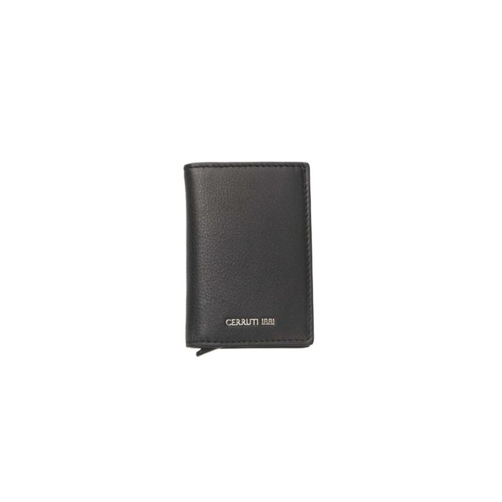 Cerruti 1881 Leather Card Holder CE24014 Men Black Wallets